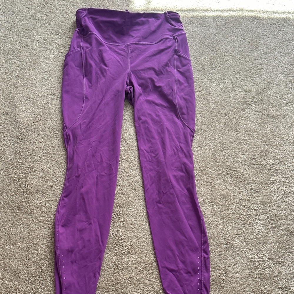 Purple lululemon workout pants